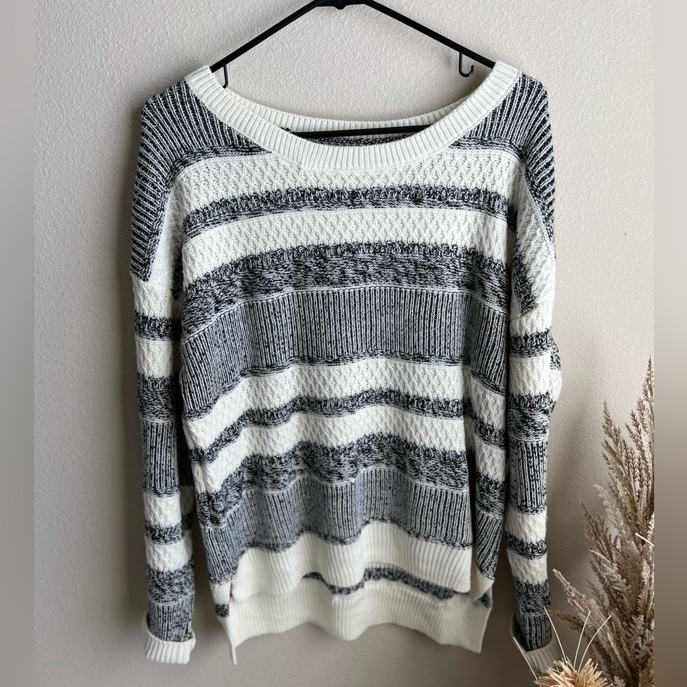 Striped Pullover Knit Sweater